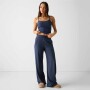 Top Reversible Whisper Crossover Mujer Deep Navy Heather