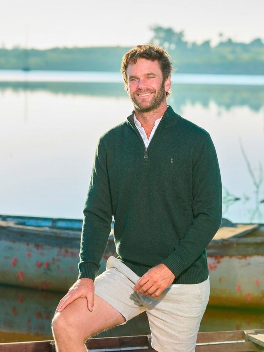 Sweater Medio Cierre Estribo - Verde 