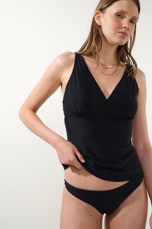 Tankini Escote V Negro