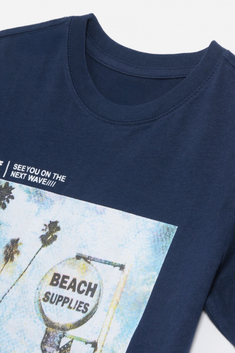 T-shirt estampa Adventure AZUL MARINO