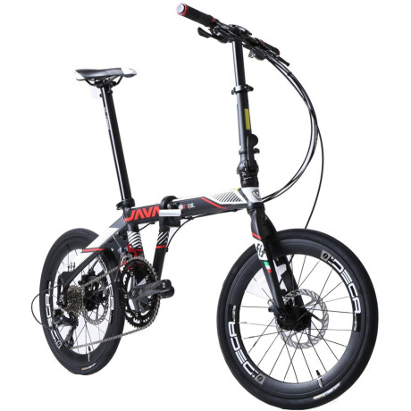 Java - Bicicleta de Ciudad- Plegable Fit. Rodado 20", 18 Velocidades., Color: Negro /Blanco. 001