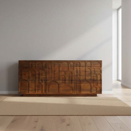 APARADOR MDF-Y-MADERA MARRON GEOMETRIC