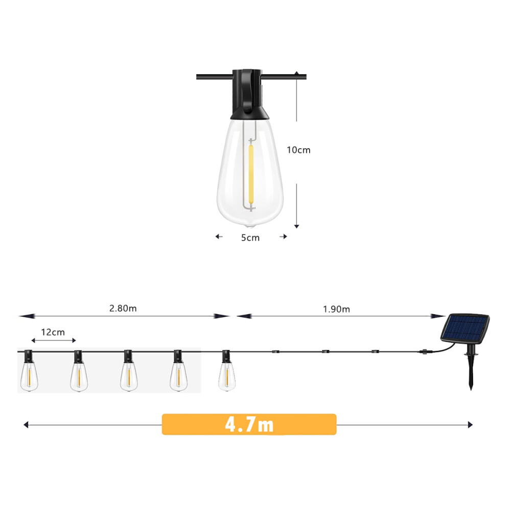 Tira Guirnalda Solar De Luces 20 Focos Tira Guirnalda Solar De Luces 20 Focos