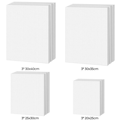 Set De Lienzos Con Bastidores P/pintar 12 Pcs Cuadro Set De Lienzos Con Bastidores P/pintar 12 Pcs Cuadro