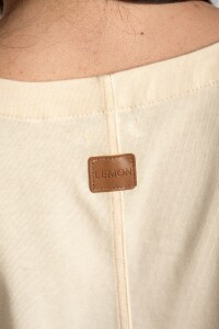 Remera Algodón Manga Globo Beige