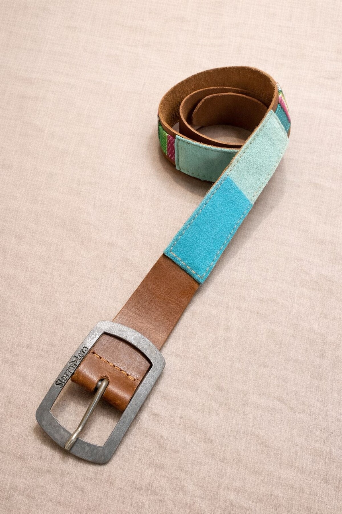 Handcrafted Belt Guri Turquesa / Verde Agua