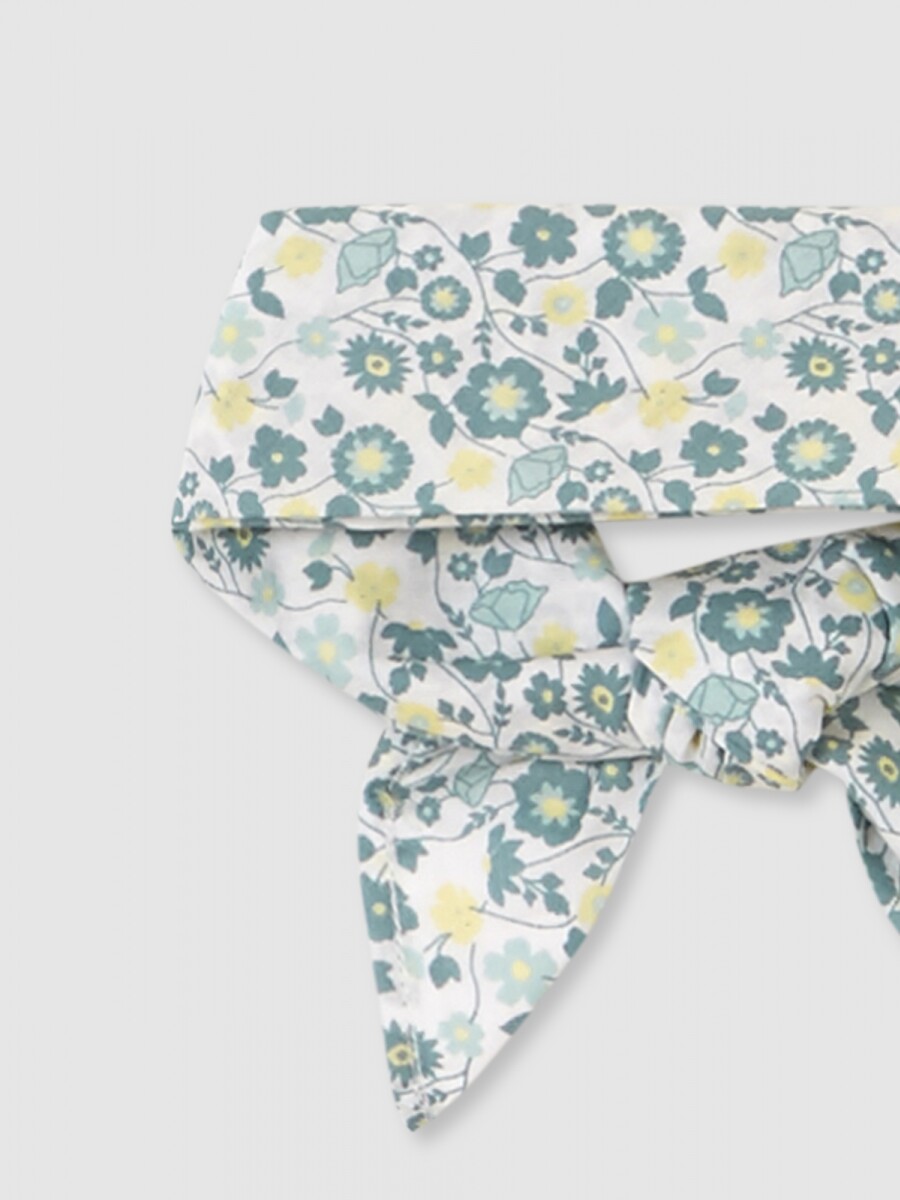 Fular Con Estampado Gris