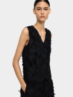 Chaleco Jacquard negro