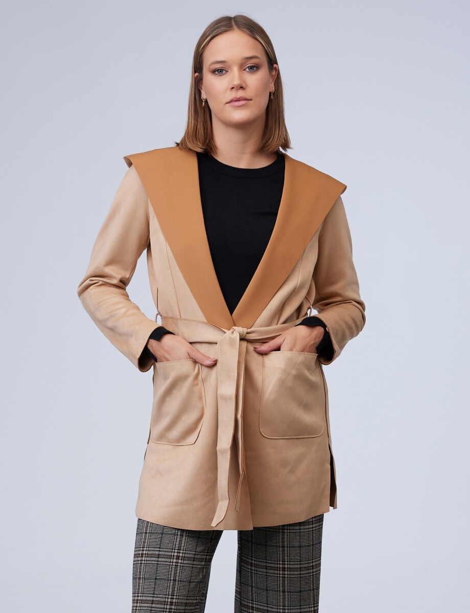 Chaqueta Suede - Beige 