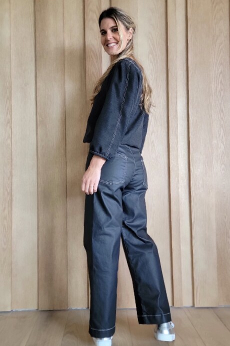 Pantalón Noruega Strech Engomado Negro
