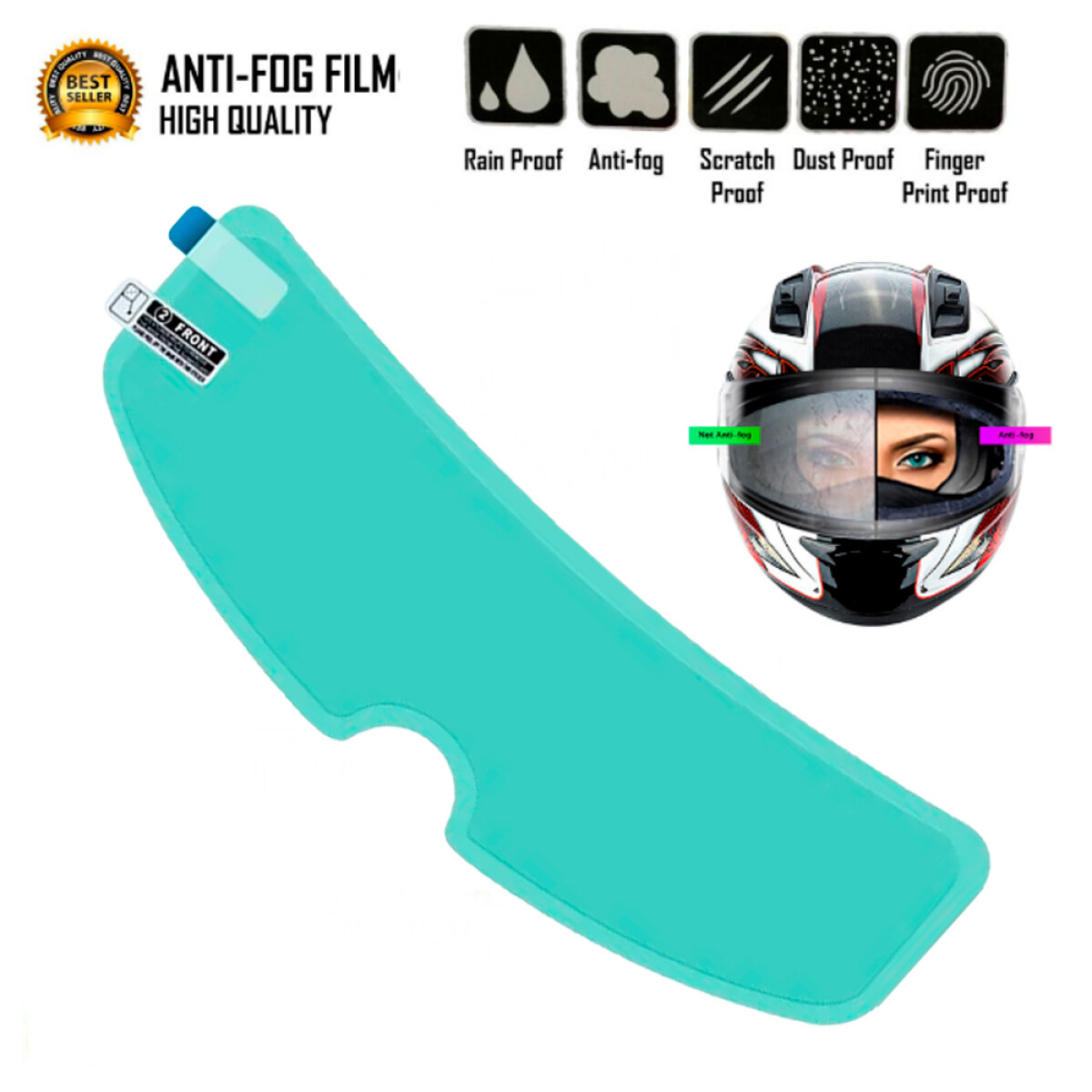 ACCESORIO EXTERIOR - LAMINA REPELE AGUA CASCO MOTO WESTON 