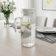 Jarra de vidrio con tapa plástica 1000ml TRANSPARENTE