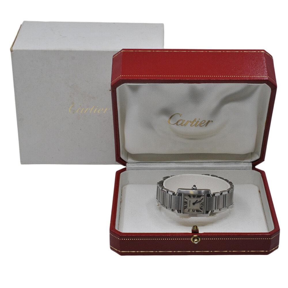 Cartier Tank Francaise modelo 2384 quartz de acero Cartier Tank Francaise modelo 2384 quartz de acero