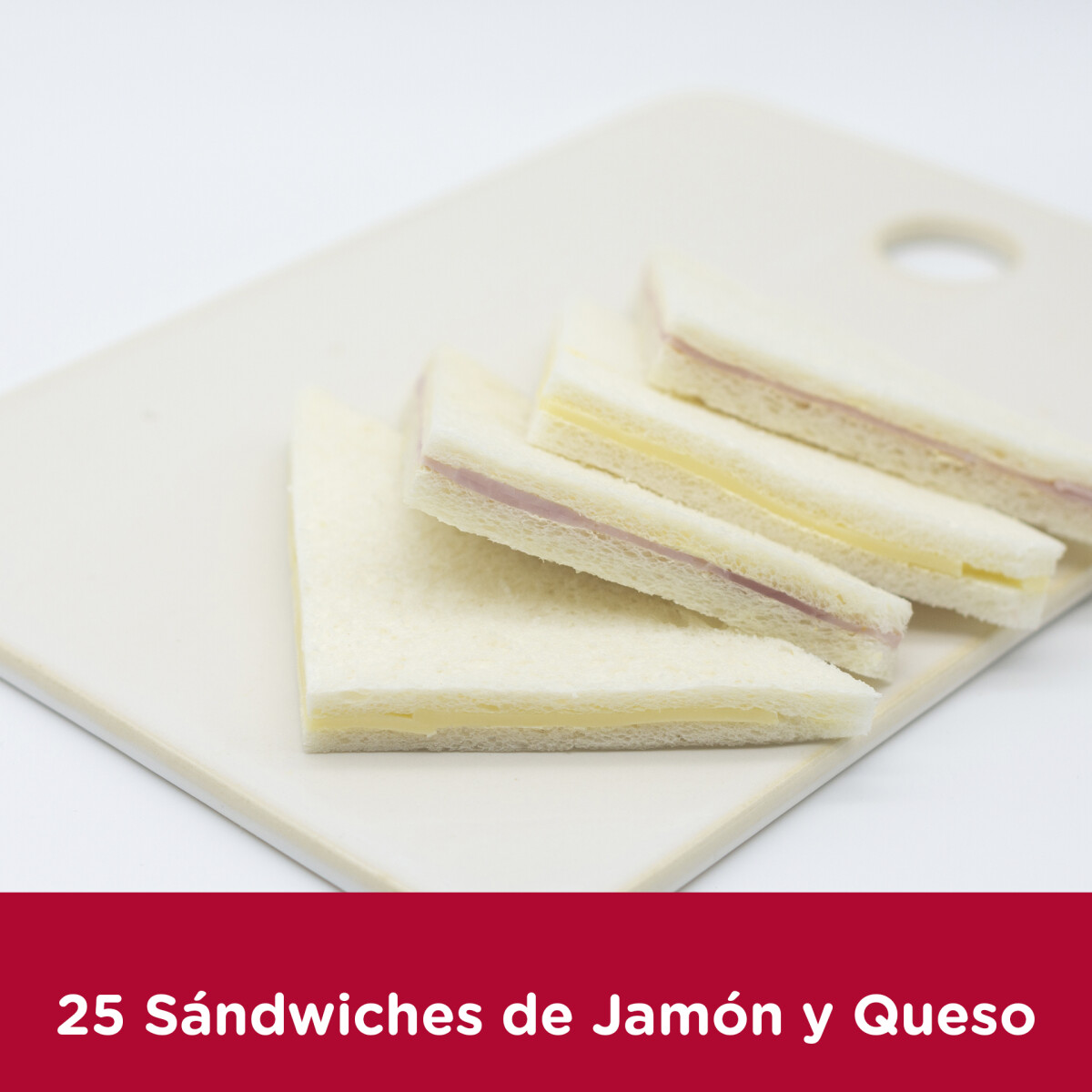 25 Sándwiches Triangulares de Jamón y Queso - 000 