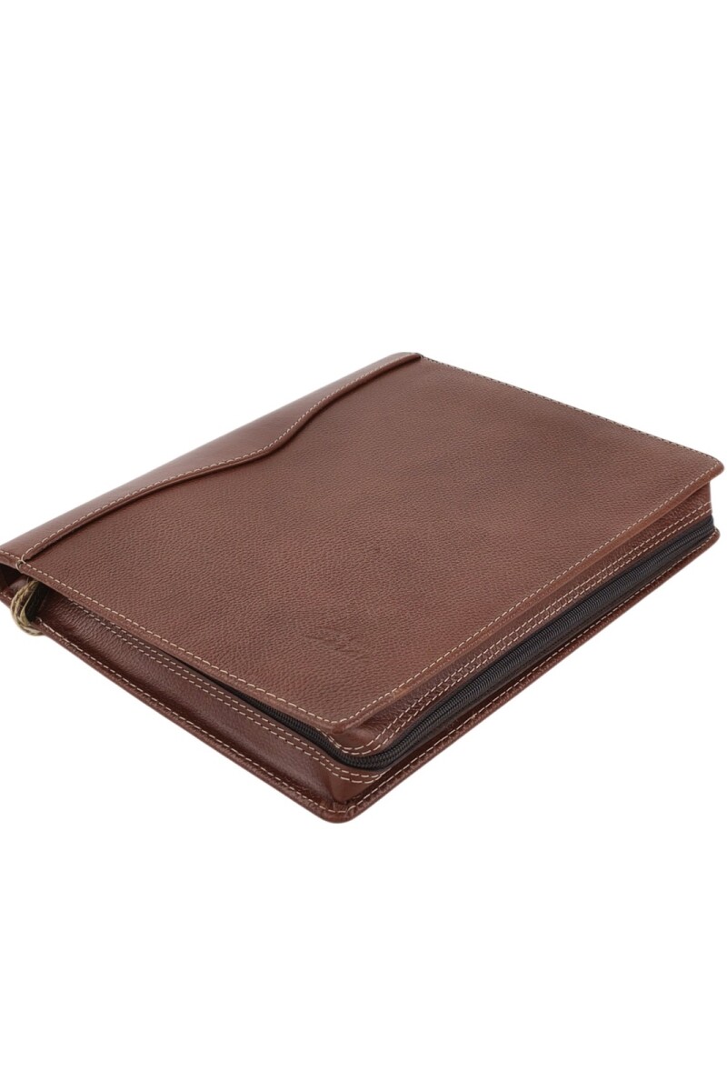 Dosier Mediano Profesional en cuero genuino Marrón