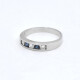 Anillo En Oro 18K Blanco, Zafiros Y Brillantes Anillo En Oro 18K Blanco, Zafiros Y Brillantes