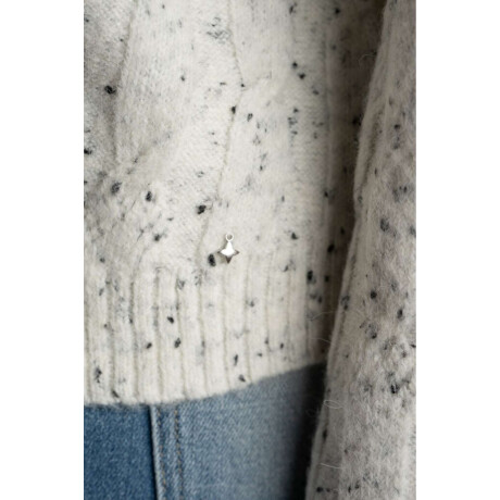 Sweater Texturado Bouttonne Gris Melange