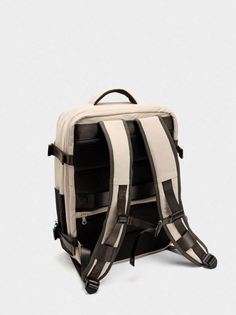 Mochila De Cabina Nylon Extensible Repelente Al Agua blanco