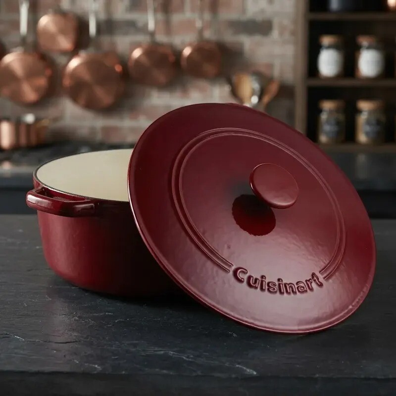 Cacerola de hierro fundido esmaltada roja 29 cms. Cuisinart CI670-30CR Cacerola de hierro fundido esmaltada roja 29 cms. Cuisinart CI670-30CR