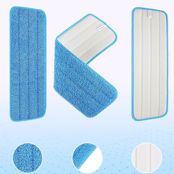 Repuesto Mopa Spray Trapeador Paño Microfibra Adhesivo Variante Color Celeste