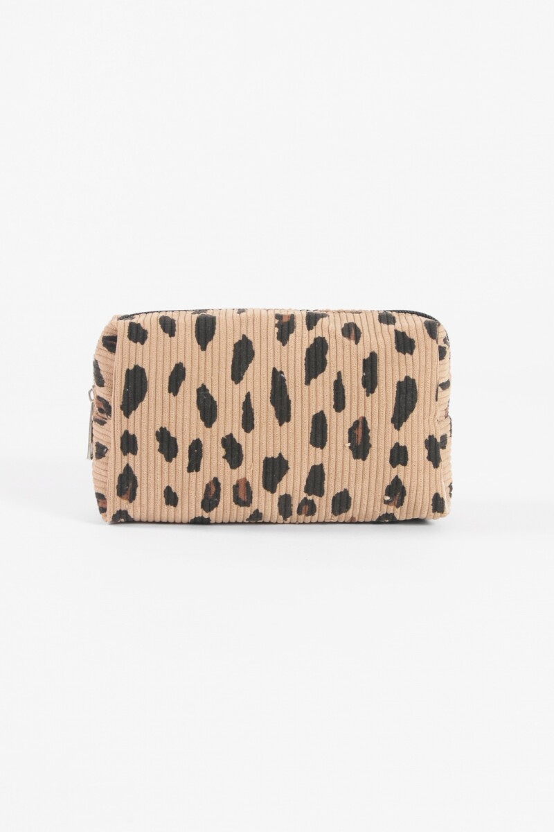 Estuche animal print marrón