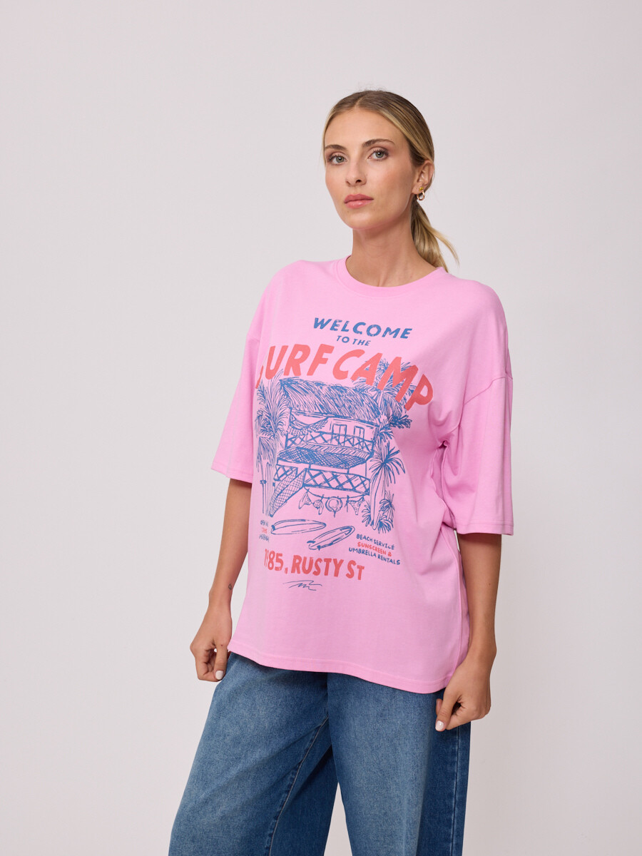 T-SHIRT SOMERA RUSTY - Rosado 