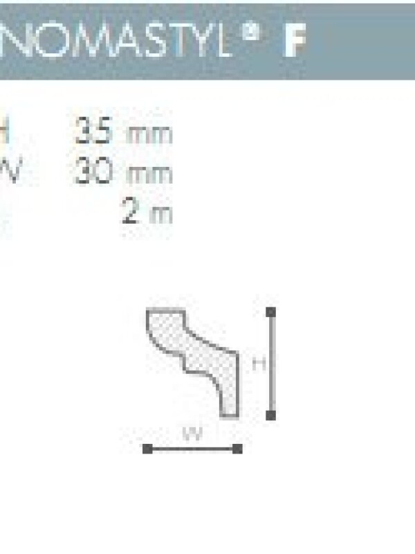 MOLDURA POLIESTIRENO NOMASTYL- F - 2 mts - N/A