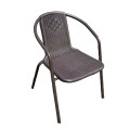 SILLA EXTERIOR SIMIL RATAN PVC - MARRÓN SILLA EXTERIOR SIMIL RATAN PVC - MARRÓN