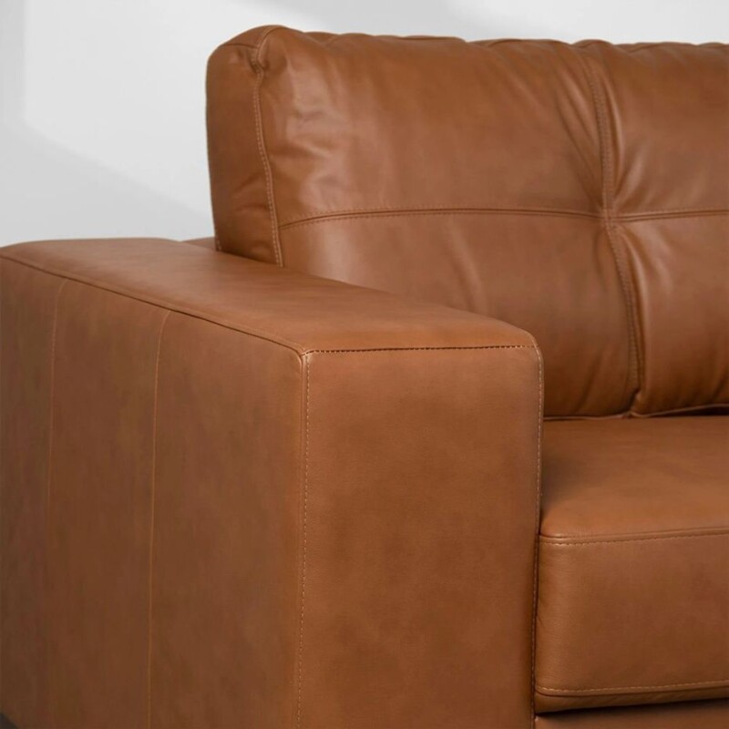 SOFA 100% CUERO - MODELO DOMINI 2 CUERPOS - MARRON SOFA 100% CUERO - MODELO DOMINI 2 CUERPOS - MARRON