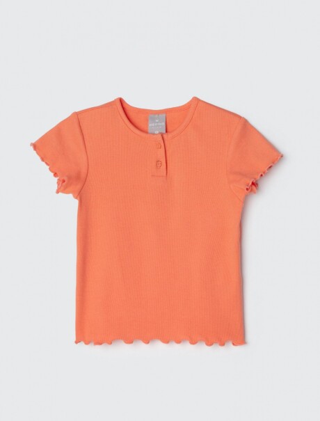 BLUSA INFANTIL CON BOTONES NARANJA