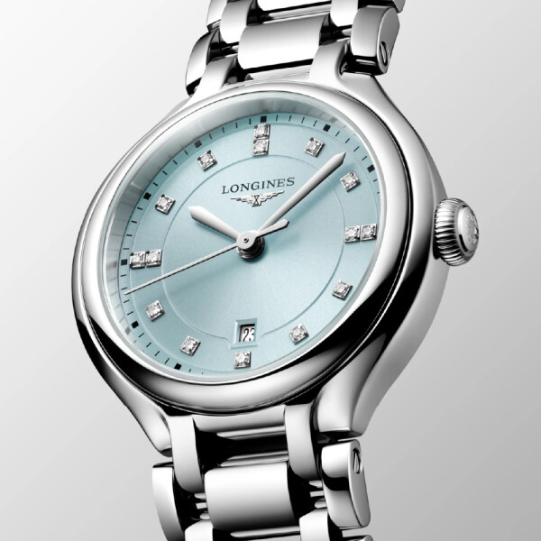 Reloj LONGINES Primaluna de 30mm con brillantes y esfera turquesa Reloj LONGINES Primaluna de 30mm con brillantes y esfera turquesa