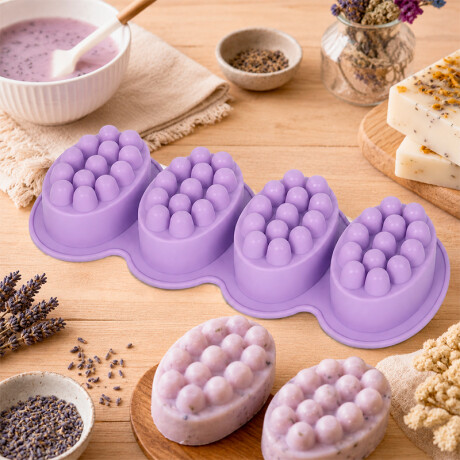 Moldes Para Hacer Jabones De Silicona x4 Lila
