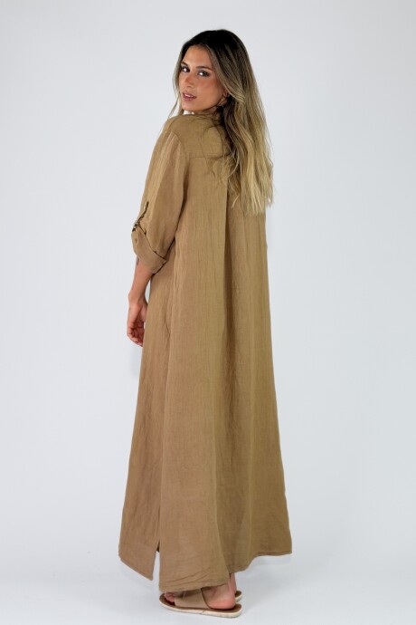VESTIDO PERLA Camel