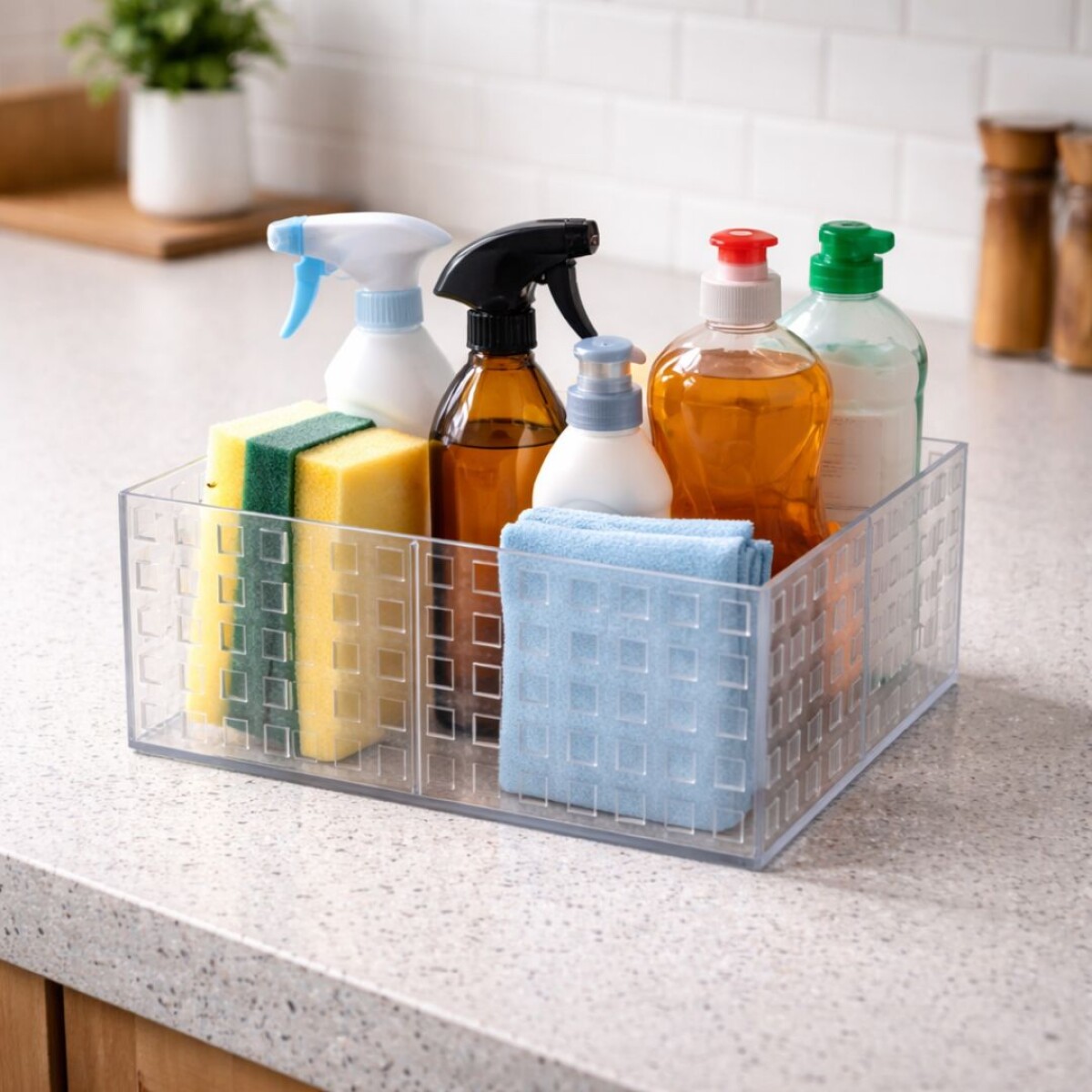 CAJA ORGANIZADORA ACRILICO 23X16X8CM PARAMOUNT 