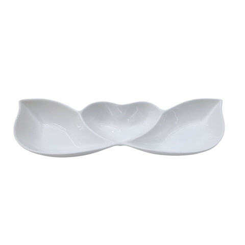 OUTLET Salsera de cerámica 3 divisiones 28.5x8,5x4cm Outlet Salsera De Cerámica 3 Divisiones 28.5x8,5x4cm