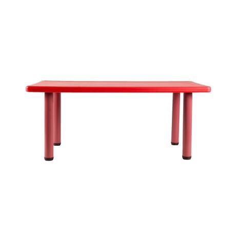 Mesa de plástico niños rectangular 120x60cm Rojo