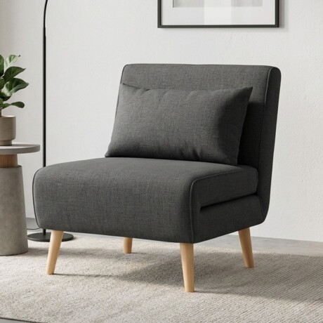 Sillon cama Trifold 1 cuerpo Gris