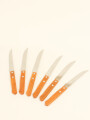 Cuchillo Mango Madera, 6un. Color Unico