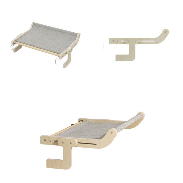 Cama Colgante Madera Gato Cucha Elevada Ajustable 38x44 Cama Colgante Madera Gato Cucha Elevada Ajustable 38x44