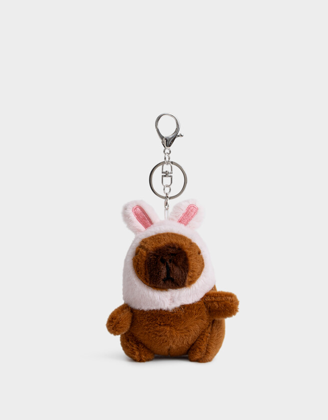 Llavero Peluche Llavero Y Charm De Peluche De Capibara - Marron Medio