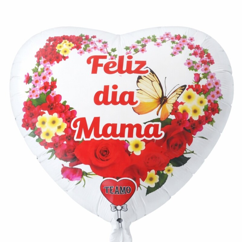 Globo Corazón Feliz Dia Mamá Globo Corazón Feliz Dia Mamá
