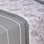 Cubrecama Ava 200 Hilos Hojas Verde 180x240