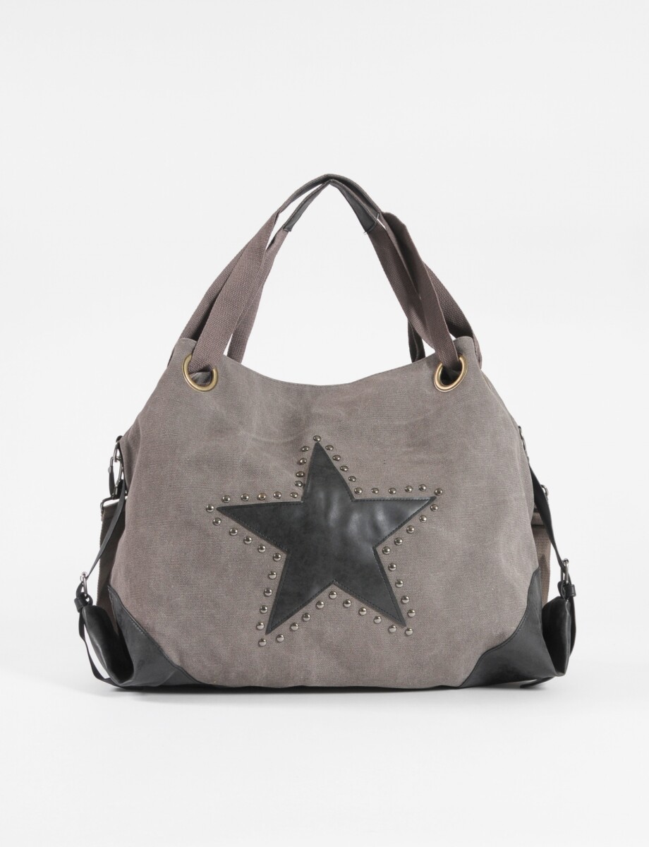 Bolso oversize canvas - gris 