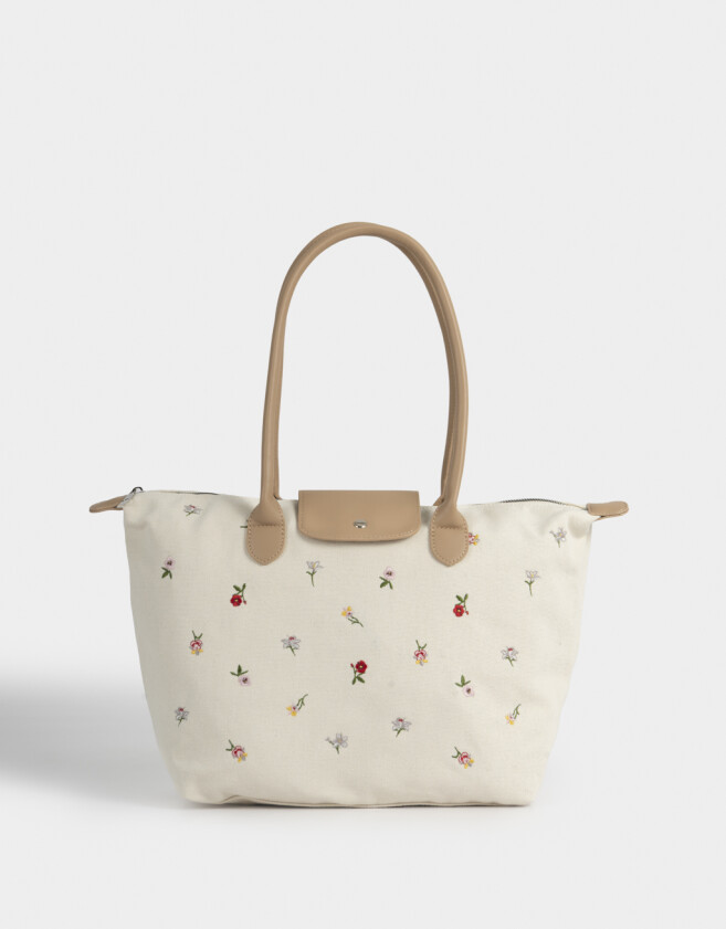 Shopper Cartera Shopper Canvas - Estampado Flores
