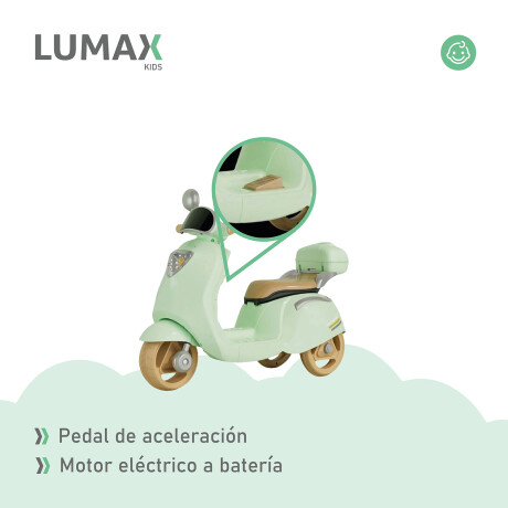 Moto Scooter a Batería Lumax Infantil Scooby Verde