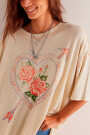 LOVE ROSE TEE Marfil