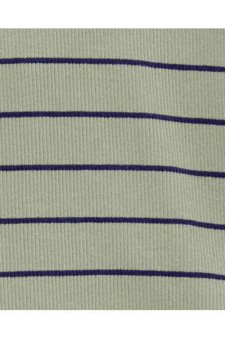 Set dos piezas de algodón, pantalón con rodilleras y body, diseño a rayas Sin color