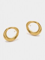Pendientes Aros Irregulares - Acero Inoxidable dorado