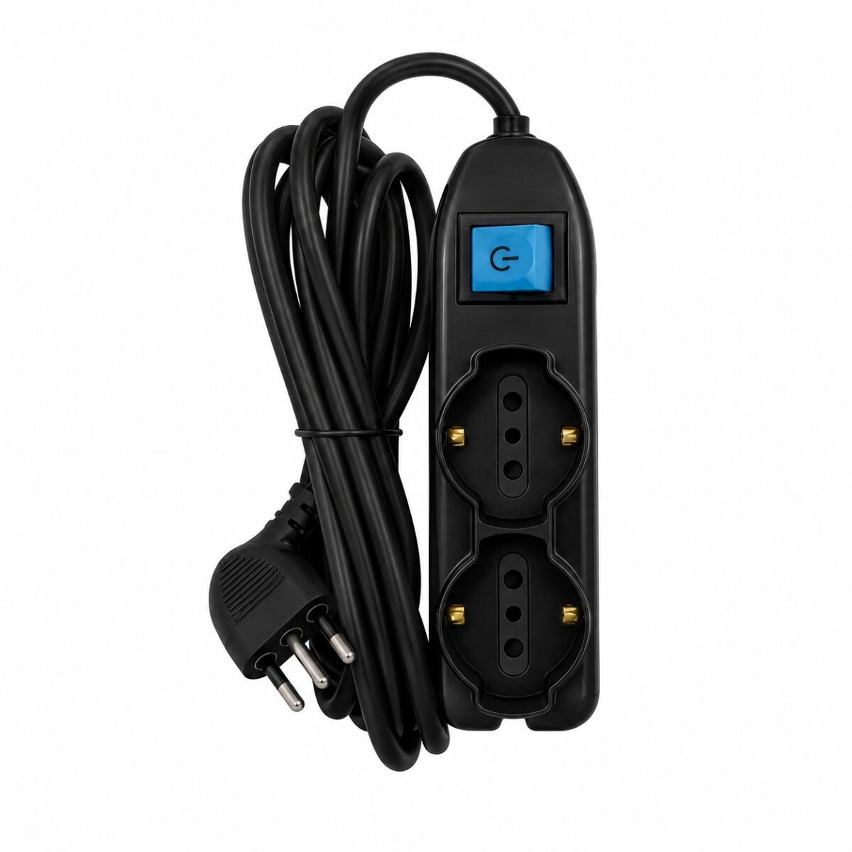 ALARGUE C/LLAVE 2 SHUKO + 4 MODULARES LATERALES 2,5MT ELECTR - Negra 