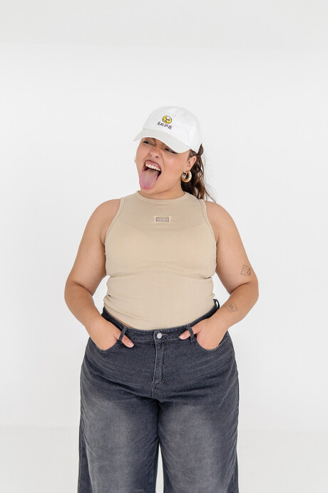 Musculosa Pulau Btfly Tank Top Beige